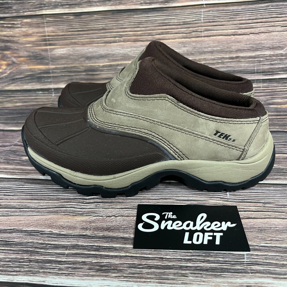L.L. Bean Brown and Tan Slip-On Ankle Duck Boots - Picture 3 of 8
